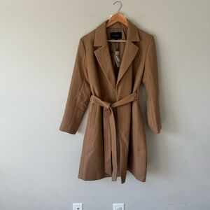 Banana Republic Tan Longline Belted Coat